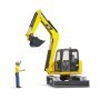 Bruder mini excavator Cat cu muncitor
